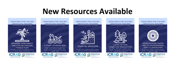 A graphic showing the cover pages of the five new teacher resources published in 2025